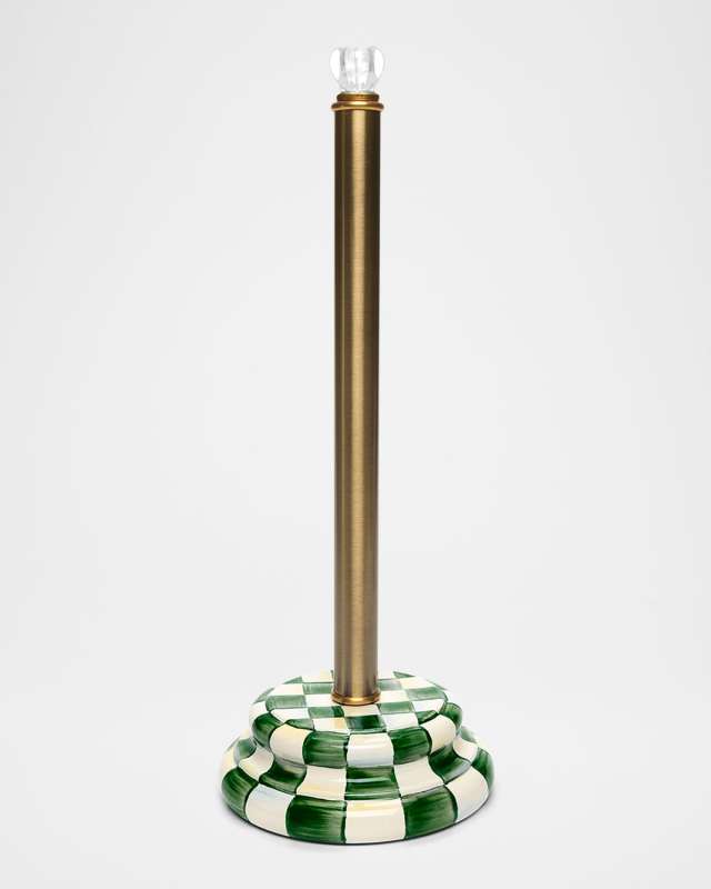 Emerald Check Toilet Tissue Storage